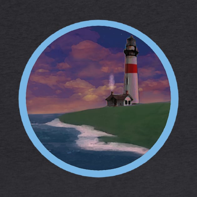 Lighthouse at Twilight by LukahDrawsShit
